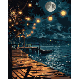 Картина по номерам Santi Сяйво над водою, 40*50см, LED (955091)