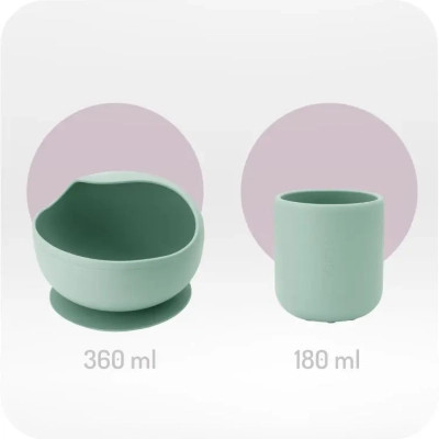 Набір дитячого посуду MoMi AMI green (AKCE00045)