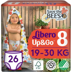 Підгузки Libero Up&amp;Go Розмір 8 (19-30 кг) 26 шт (7322541743448)