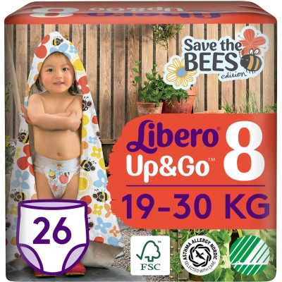 Підгузки Libero Up&amp;Go Розмір 8 (19-30 кг) 26 шт (7322541743448)