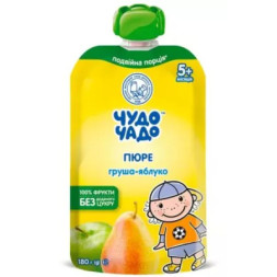 Дитяче пюре Чудо-Чадо Груша Яблоко 180 г (4820016254619)