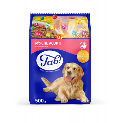 Сухий корм для собак Гав! з м&#039;ясним асорті 500 г (4820083900013)