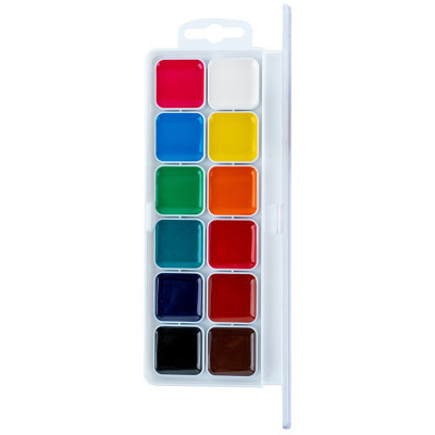 Акварельні фарби Kite Classic, 12 кольорів (K-061)