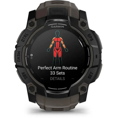 Смарт-годинник Garmin Instinct 3, 50mm, AMOLED, Black Bezel with Charcoal Band, GPS смарт-годинник (010-03020-00)