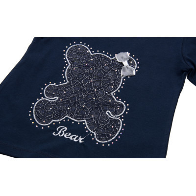 Кофта дитяча Breeze з мереживним ведмедиком (8548-104G-blue)