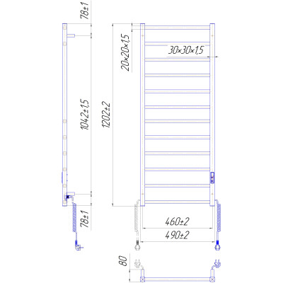 Сушарка для рушників MARIO Токіо-I (2.2.1704.03.WG)