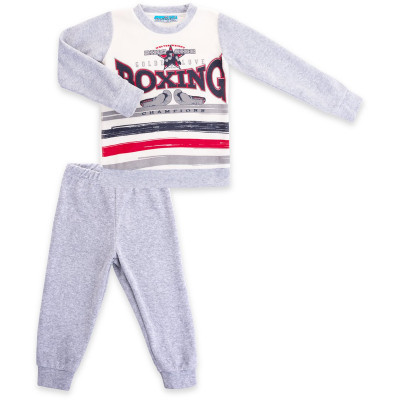Піжама дитяча Matilda велюрова &quot;Boxing&quot; (7605-110B-gray)