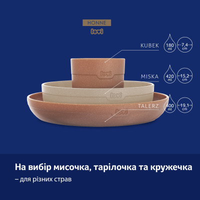 Набір дитячого посуду Lovi Granola з кружкою (21/532_bei)