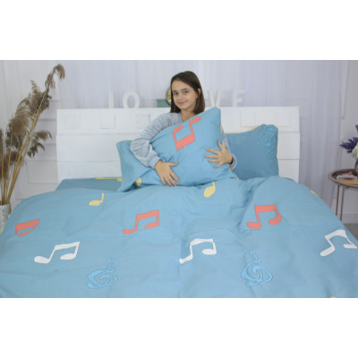 Постільна білизна MirSon Бязь Premium 17-0421 Music Євро (2200002949590)