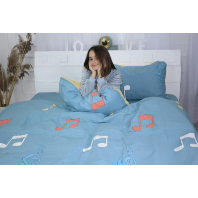 Постільна білизна MirSon Бязь Premium 17-0421 Music Євро (2200002949590)