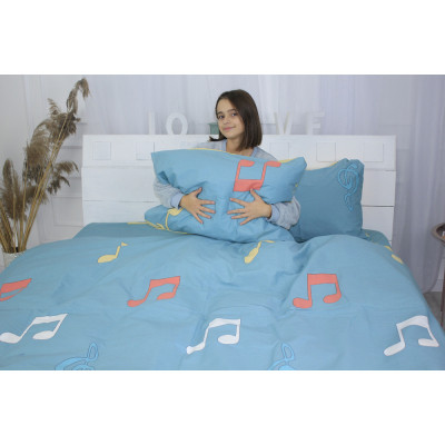 Постільна білизна MirSon Бязь Premium 17-0421 Music Євро (2200002949590)