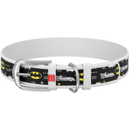 Нашийник для тварин WAUDOG Design з QR паспортом &quot;Бетмен 3&quot; XL Ш 35 мм Д 46-60 см(білий) (0035-1005-15)