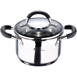 Каструля MasterPro Foodies collection висока з кришкою 1,8 л (BGMP-1504-BK)