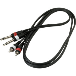Інсертний кабель RockCable Patch Cable - 2 x RCA to 2 x TS Jack (1.5m) (RCL 20932 D4)