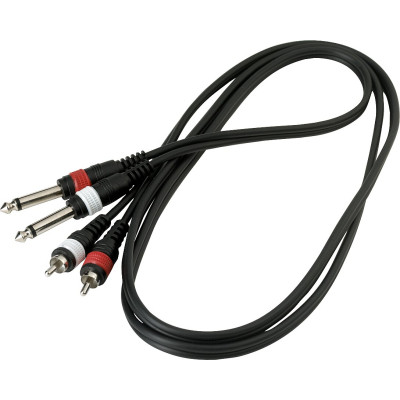 Інсертний кабель RockCable Patch Cable - 2 x RCA to 2 x TS Jack (1.5m) (RCL 20932 D4)