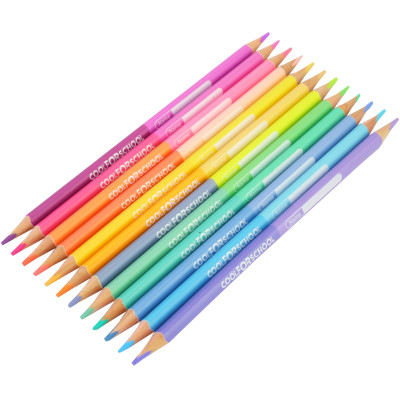 Олівці кольорові Cool For School Pastel Преміум, двосторонні,тригранні , 24 кольори (CF15187)