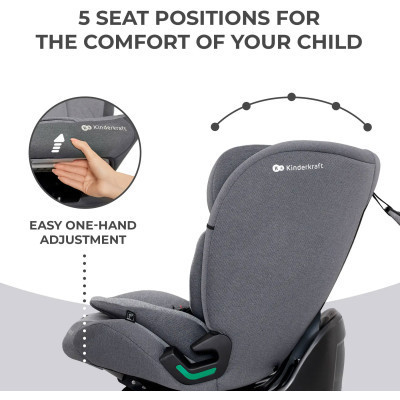 Автокрісло Kinderkraft Oneto3 i-Size Cool Grey (KCONE300GRY0000) (5902533922178)