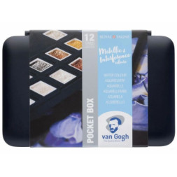 Акварельні фарби Royal Talens Van Gogh Pocket box Specialty 12 кольорів у кюветах, пензлик (8712079422790)