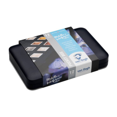 Акварельні фарби Royal Talens Van Gogh Pocket box Specialty 12 кольорів у кюветах, пензлик (8712079422790)