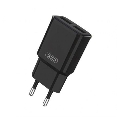 Зарядний пристрій XO L92C (2USB/2.4A) + USB - MicroUSB Чорний (XO-L92C-M)