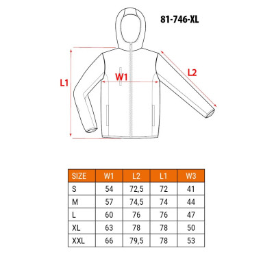 Куртка робоча Neo Tools Basic, XL(54), підвищеної видимості, полиэстер, 240 г/м2, пом (81-746-XL)