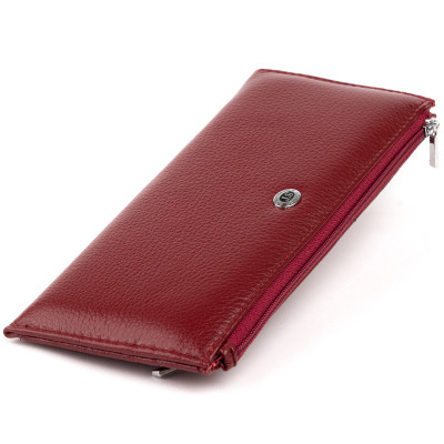 Гаманець ST Leather Зі шкіри Бордовий (19326)