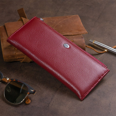 Гаманець ST Leather Зі шкіри Бордовий (19326)