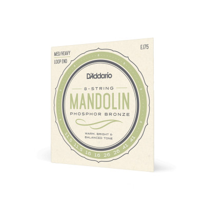 Струни для гітари D&#039;Addario Mandolin Phosphor Bronze Medium/Heavy (11.5-41) (EJ75)