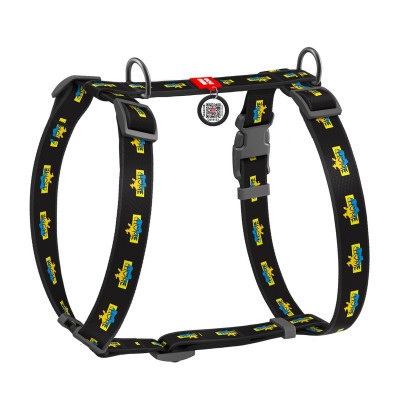Шлея для собак WAUDOG Nylon з QR паспортом анатомічна H-подібна &quot;Дім&quot; L (322-0230)