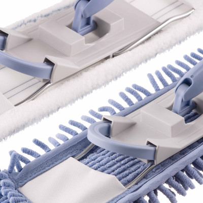 Швабра Ardesto Profe з 3-секційною ручкою 130 см та 2 змінними насадками 40 см Синя (ARHE1132SB)