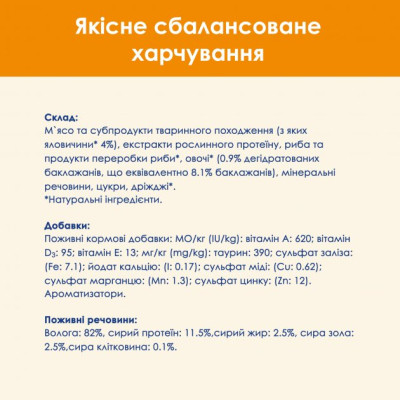 Вологий корм для кішок Purina Cat Chow Adult з яловичиною та баклажанами в желе 85г (7613036595025)