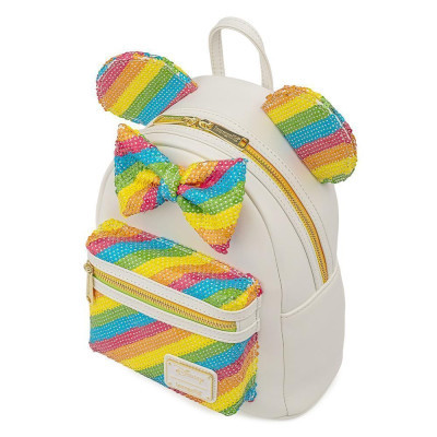 Рюкзак шкільний Loungefly Disney - Minnie Mouse Sequined Rainbow Mini Backpack (WDBK1659)