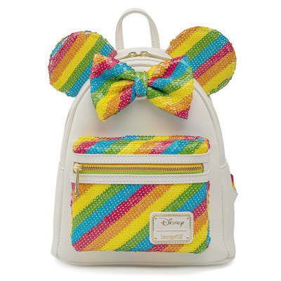 Рюкзак шкільний Loungefly Disney - Minnie Mouse Sequined Rainbow Mini Backpack (WDBK1659)