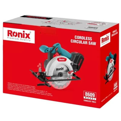 Дискова пила Ronix циркулярна 20Вт, 165мм, 4Ah x 2 (8609)