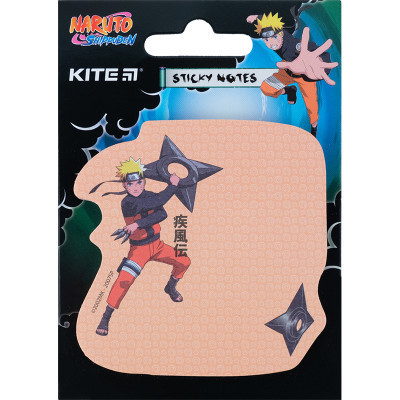Папір для нотаток Kite з клейким шаром Naruto 70х70 мм, 50 аркушів (NR23-298-3)
