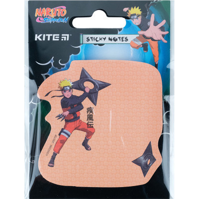 Папір для нотаток Kite з клейким шаром Naruto 70х70 мм, 50 аркушів (NR23-298-3)
