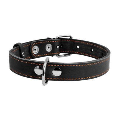 Нашийник для тварин Collar одинарний Ш 25 мм Д 38-50 см чорний (02191)
