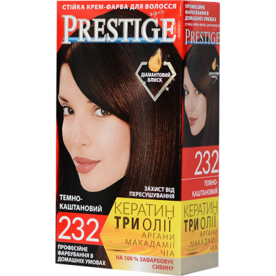 Фарба для волосся Vip&#039;s Prestige 232 - Темно-каштановий 115 мл (3800010504256)