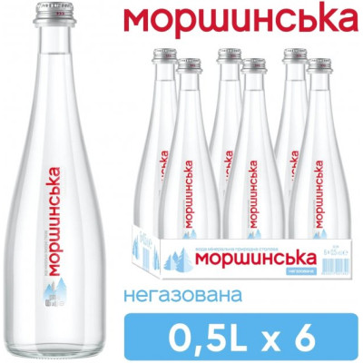 Мінеральна вода Моршинська Преміум 0.5 н/газ скл. (4820017000369)