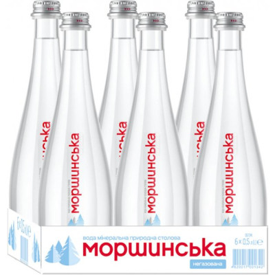 Мінеральна вода Моршинська Преміум 0.5 н/газ скл. (4820017000369)
