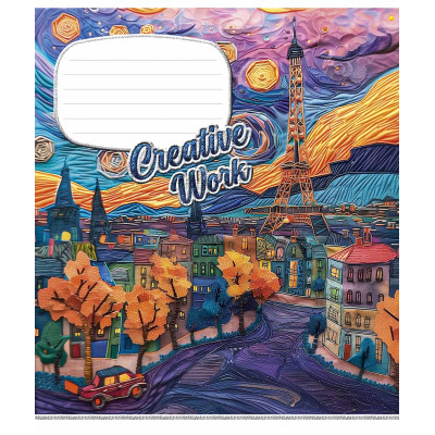 Зошит Школярик Creative work 24 аркуша лінія (024-3537L)