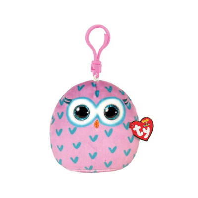 М&#039;яка іграшка Ty брелок Squish-a-boos Сова Вінкс 12 см (39573)