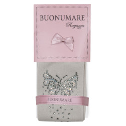 Колготки дитячі BNM з метеликами зі стразами (M0C0302-1172-7G-gray)