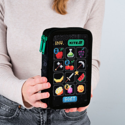 Пенал Kite 623 Pixel Game, , 2 відділення (K25-623-2)
