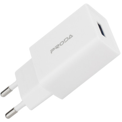 Зарядний пристрій Proda USB 2,4A + USB Type-C cable (PD-A43a-WHT)