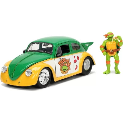 Машина Jada металева Черепашки-Ніндзя Фольксваген Бітл (1959) з фігуркою Мікеланджело, 1:24 (253285002)