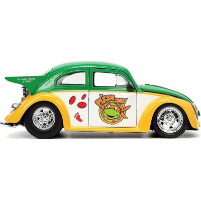 Машина Jada металева Черепашки-Ніндзя Фольксваген Бітл (1959) з фігуркою Мікеланджело, 1:24 (253285002)