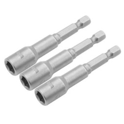 Головка магнітна Tolsen 10 мм 1/4&quot;х65 мм 3шт (77845)