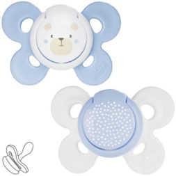 Пустушка Chicco Physio Comfort силіконова від 2 до 6 місяців 2шт. (блакитна) (74931.21.00)