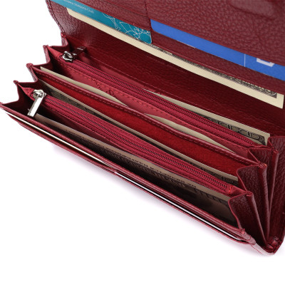 Гаманець ST Leather З натуральної шкіри Червоний (22717)